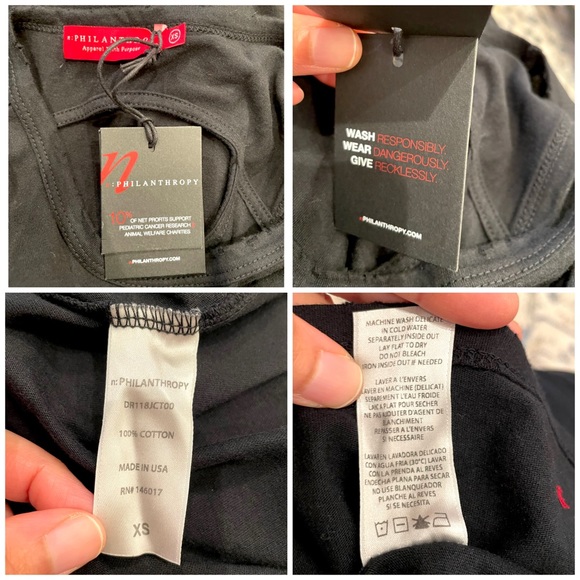 NWT N:Philanthropy Black Cat “Boo” Tank Dress - Picture 11 of 11